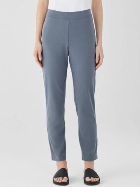 Like New! Eileen Fisher Cotton Blend Ponte Slim Pant (Steel)